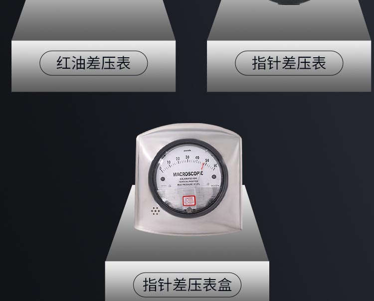 風淋室設備配件-指針壓差表盒